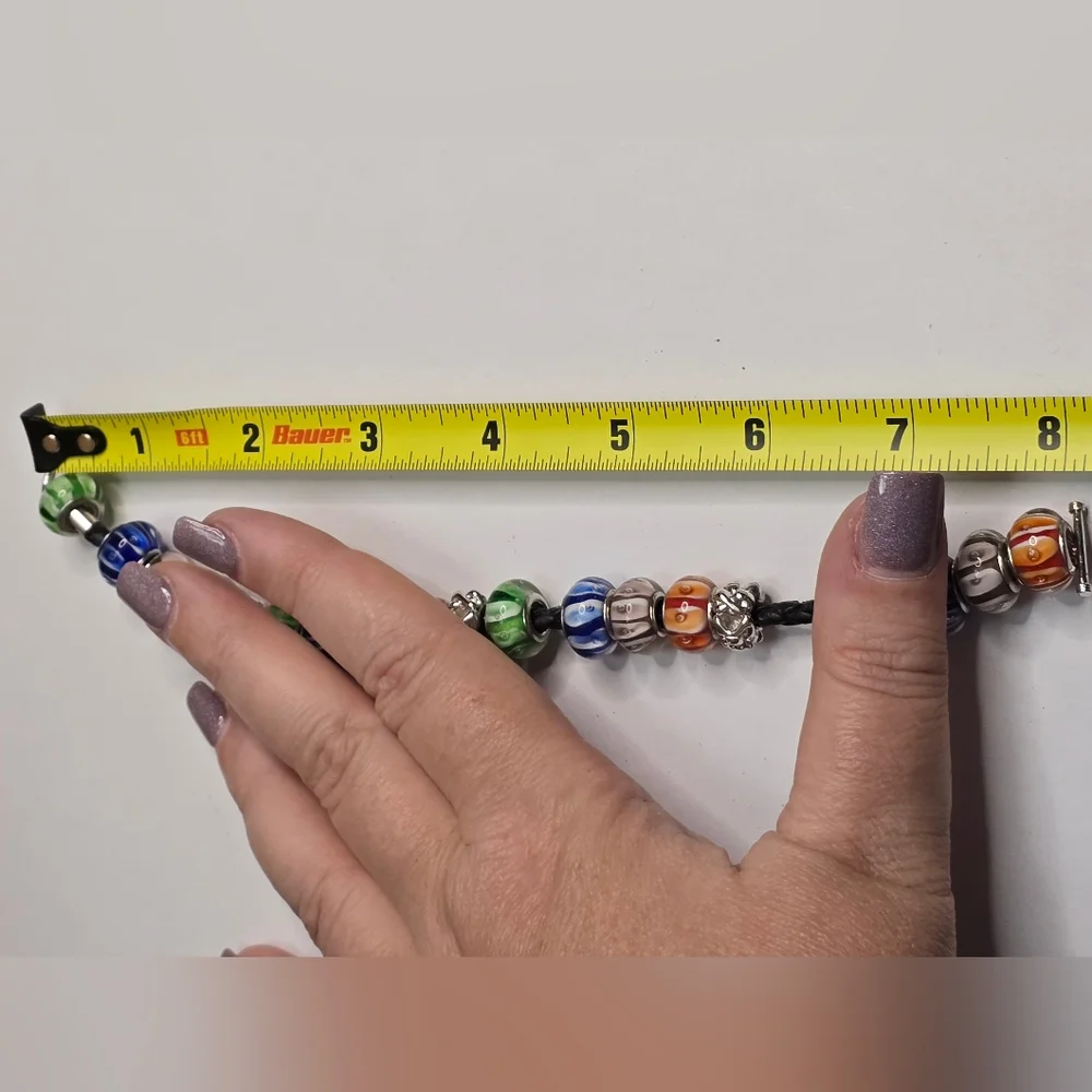 Treska Men's Large‎ Multicolor Beaded Charm Bracelet